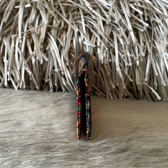 VERA BRADLEY Symphony In Hue 2009 Checkbook Cover Black Red Paisley Y2K Green - Picture 7 of 12